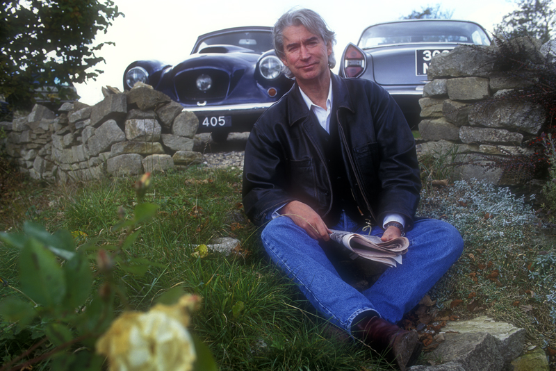 Geoffrey Burgon Composer and Musician with Bristol 405 Convertible and lancia Flaminia GT 1990's